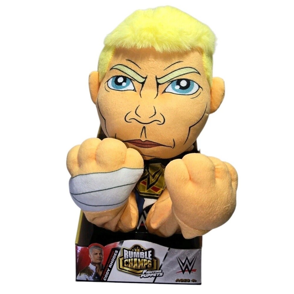 Set Of 2 WWE Cody Rhodes Rumble Champs Fighting Puppet Brand New Wrestling